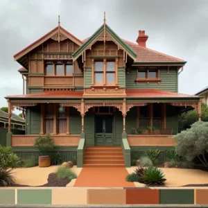 exterior view of an freshly painted house