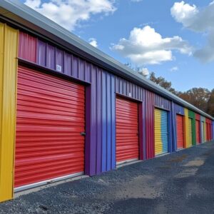 colorful painted colorbond sheds