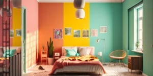 wall colour combinations for bedroom
