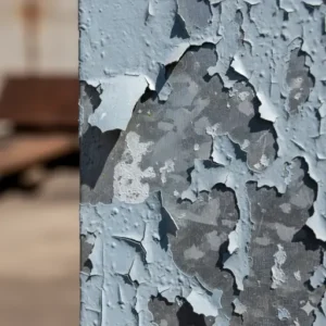 galvanised metal fence paint peeling off