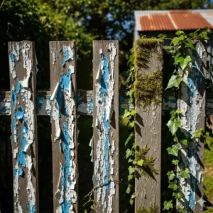 timber fence paint peeling off