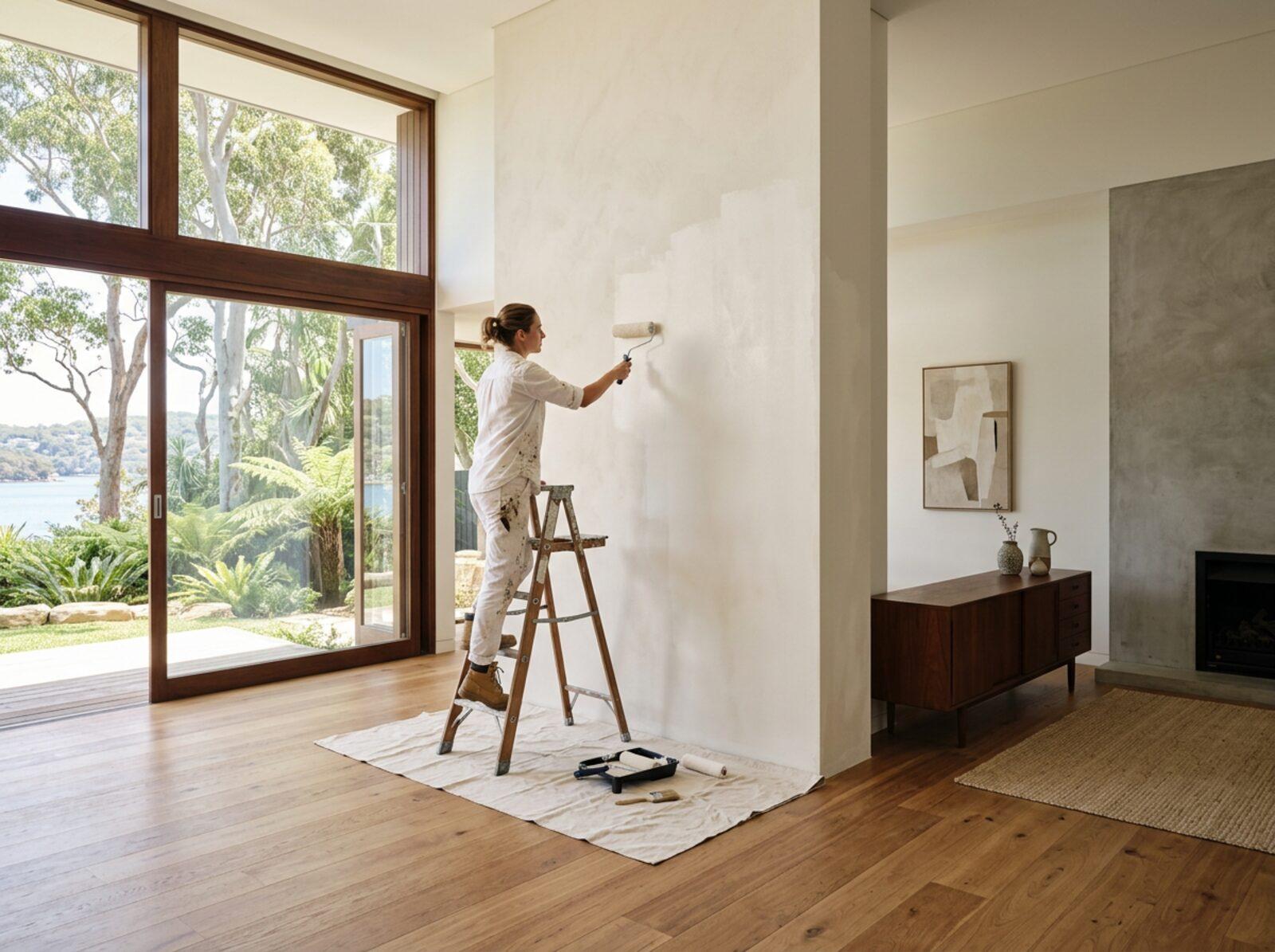 Professional interior painting with an even wall finish
