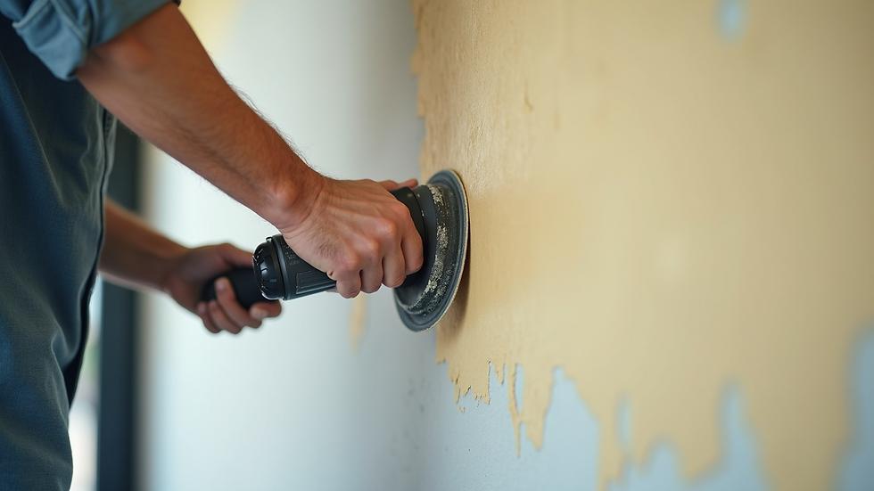 Surface preparation before professional house painting